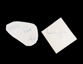 A Group of Vintage Hockey Hall of Fame Signed Autographs including Jacques Plante,