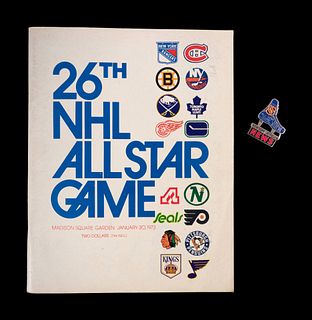 A Group of 1973 NHL All-Star Game Madison Square Garden Items,