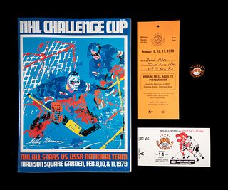 A group of 1979 NHL Challenge Cup Items,