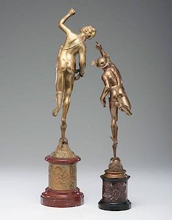 Pair of French Bronzes Depicting Mercury and Artemis 