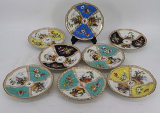 8 Meissen Porcelain Plates Together With A