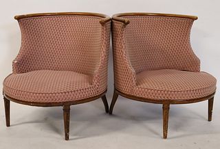 Midcentury Pair Of Curved Back Chairs