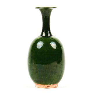 Tang Dynasty Henan Province Green Vase