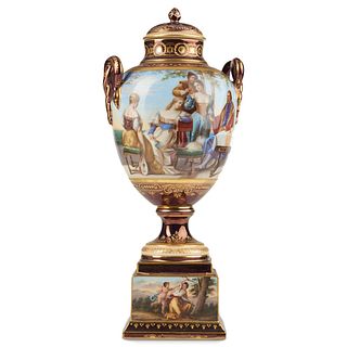 Royal Vienna Painted Porcelain Vase - Titian