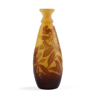 Galle Small Floral Cameo Glass Vase