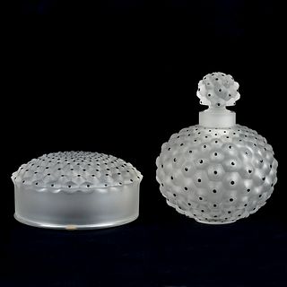 Lalique Cactus Crystal Vanity Set