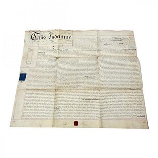 1837 English Lease Contract in vellum 