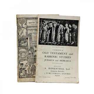Two Old Catalogues on the Hitory of the Jews, and old oxford testament, 
