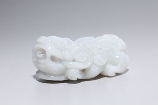 Chinese White Jade Fo Lion