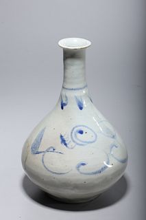 Korean Blue and White Porcelain Vessel