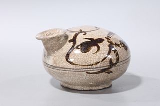 Korean Crackle Glazed Ceramic Vessel