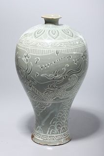 Korean Celadon Glazed Vase