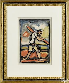Georges Rouault (French 1871-1958), three color aquatints from Passion, titled Le Vielle Homme