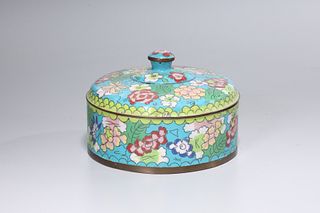 Chinese Cloisonne Enameled Covered Box