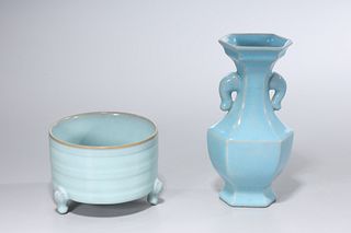 Two Chinese Glazed Ceramics