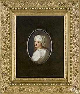 KPM painted porcelain plaque, after the work by Guido Reni