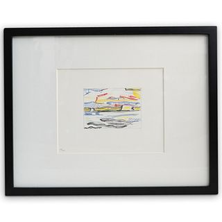 Roy Lichtenstein (American,1923-1997) Offset Litho "Landscape Sketch"