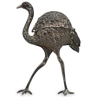 Antique Dutch Sterling Silver Ostrich Ornament