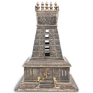 Antique Oriental Sterling Silver Pagoda