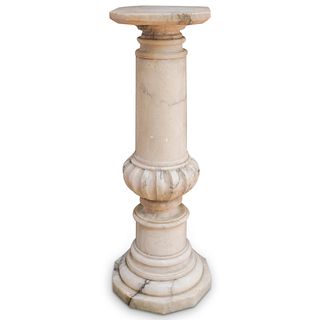 Alabaster Carved Pedestal