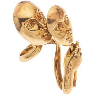 RING IN 18K YELLOW GOLD Weight: 31.4 g. Size: 6 ¼