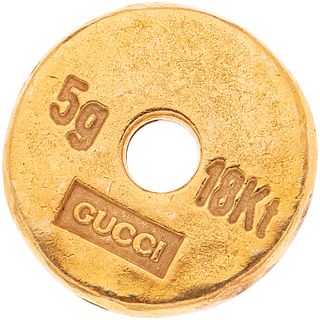 PENDANT IN 18K YELLOW GOLD Weight: 5.4 g. Diameter: 0.5" (1.4 cm)