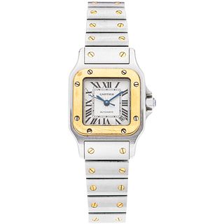 CARTIER SANTOS LADY WATCH IN STEEL AND 18K YELLOW GOLD REF. 2423  Movement: automatic