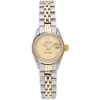 ROLEX OYSTER PERPETUAL DATEJUST LADY WATCH IN STEEL, 14K YELLOW GOLD AND PLATE REF. 6517, CA. 1967 - 1968  Movement: automatic