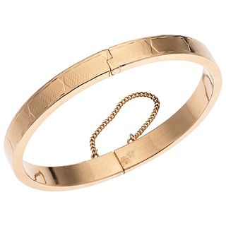 BRACELET IN 18K PINK GOLD WITH SAFETY CHAIN IN 8K YELLOW GOLD Weight: 21.6 g