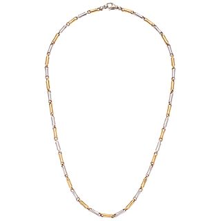 NECKLACE IN WHITE AND YELLOW 18K GOLD Weight: 18.6g. Length: 20" (51.0 cm)