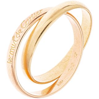RING IN YELLOW AND PINK 18K GOLD Weight: 6.9 g. Size: 11