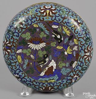 Chinese cloisonné box and cover, 4 1/4'' h., 8 1/4'' w.
