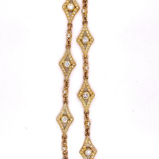 18k 10ct Diamond Long Necklace