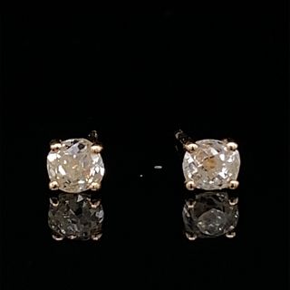 14k All Mine Cut Stud Diamond Earrings