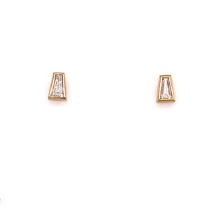 14k Baguette Diamond 0.46ct Stud Earrings