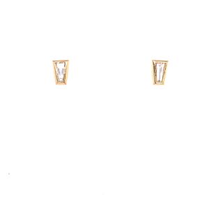 14k Baguette Diamond 0.43ct Stud Earrings