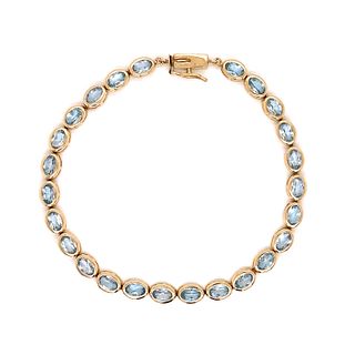 14k Aquamarine Bracelet