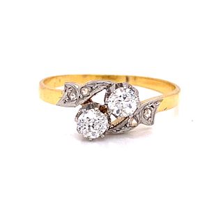 1920Õs 18k Platinum Diamond Ring