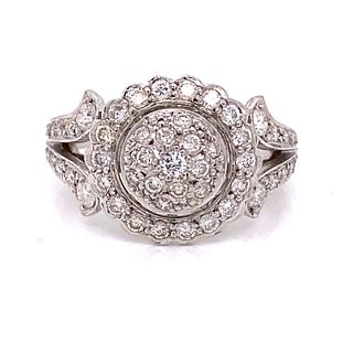 18k Diamond Sunflower Ring