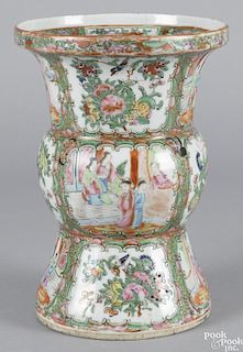 Chinese export porcelain famille rose vase, 19th c., 12'' h.