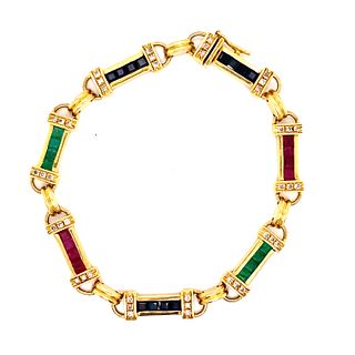 18k Multicolor Bracelet