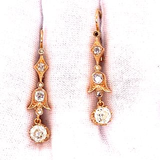 18k 1920Õs Diamond Drop Earrings