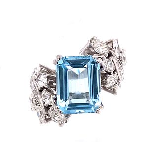 Platinum Aqua Diamond RingÊ