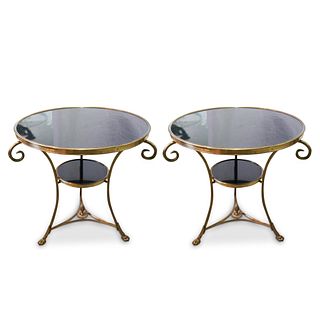 Bronze and Marble Foyer Tables