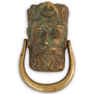 Antique Bronze Viking King Door Knocker