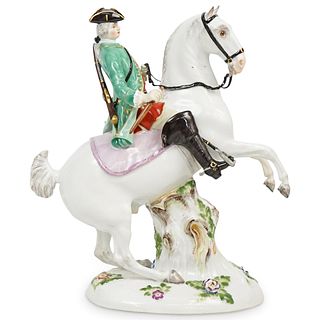 Meissen Cavalier on Horseback Porcelain Figure