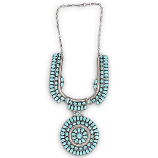 Navajo Sterling Turquoise Necklace