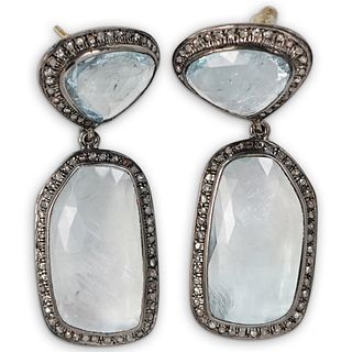 Sterling & Diamond Earrings