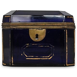 19th Cent. Cobalt Blue Glass Box