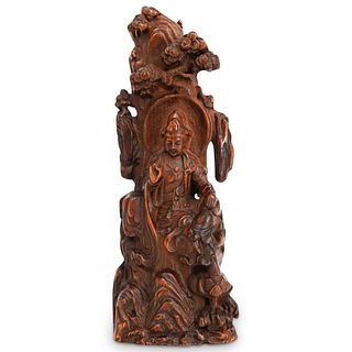 Chinese Carved Wood Guan Yin